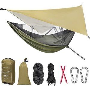 BUYOOKAY HAMMOCK WITH RAIN FLY & MOSQUITO NET 102" X 55"